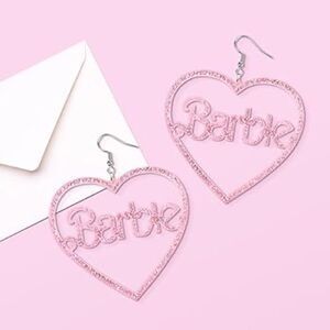 Barbie Glitter Heart Earrings
